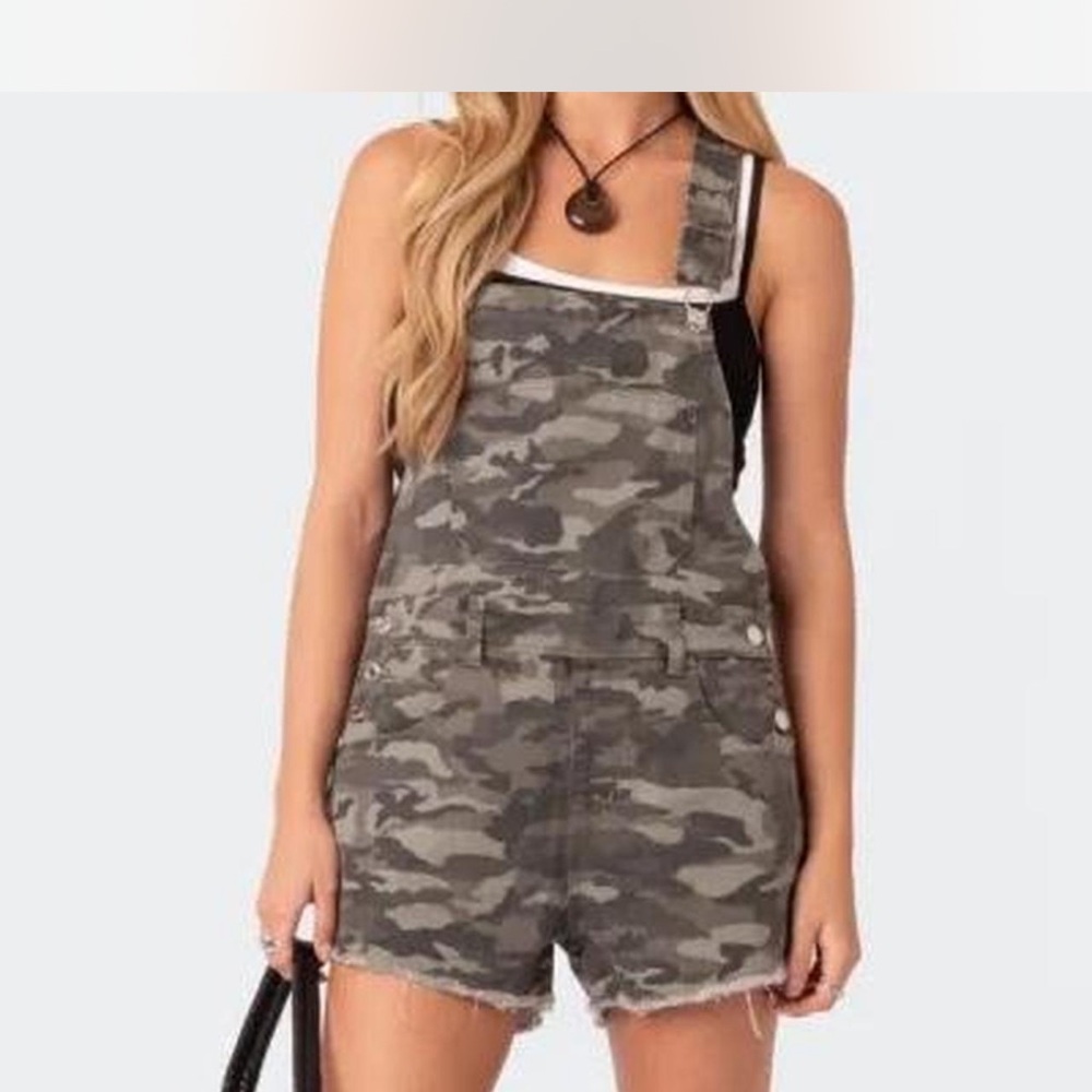 Free People Camo overalls